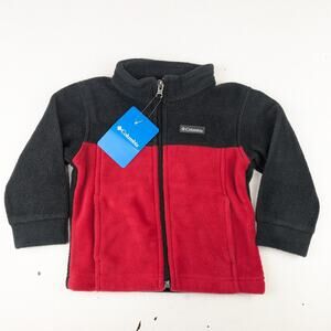 Columbia Boys Steens Mountain II Fleece Jacket - Red/Black - 2T Toddler